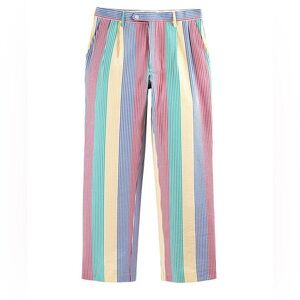 Noah rainbow seersucker pants